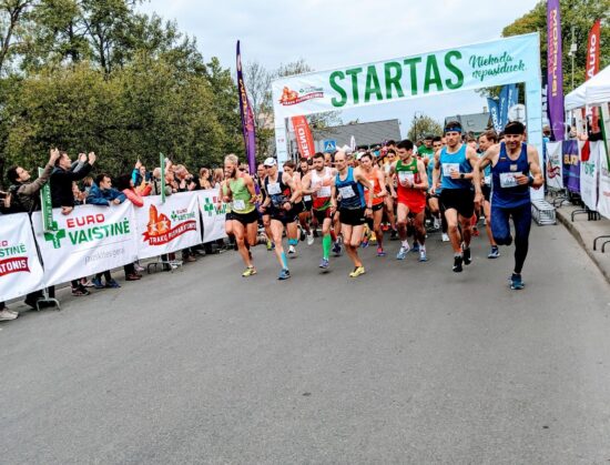 Eurovaistinė Half Marathon run in Vilnius